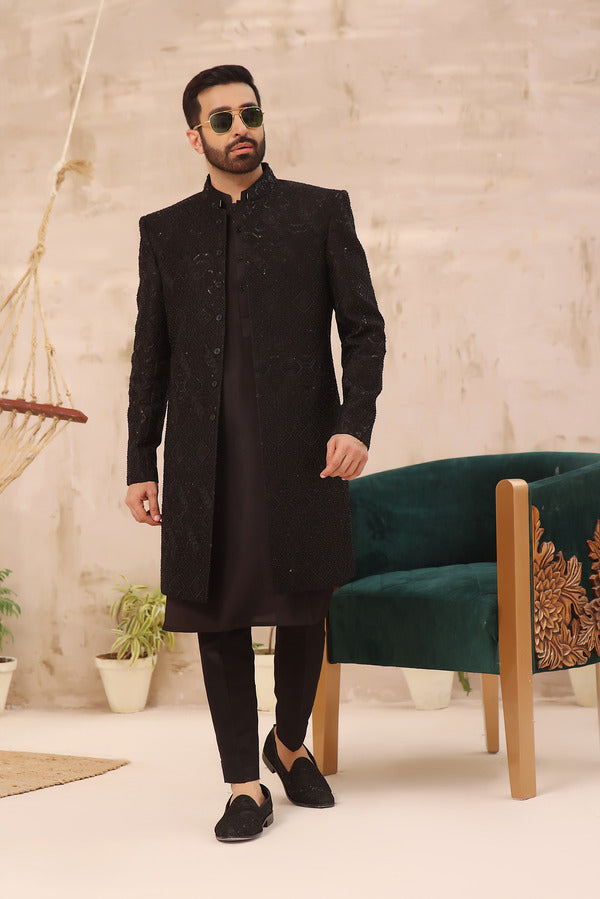Sherwani SH00095-BLK