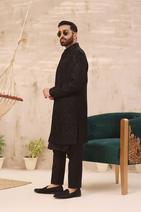 Sherwani SH00095-BLK