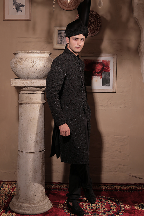 SHERWANI SH00103-BLK