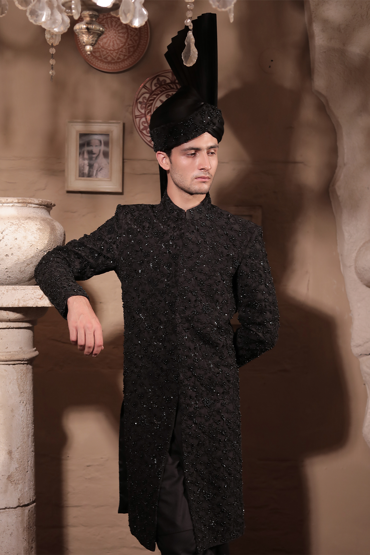 SHERWANI SH00103-BLK