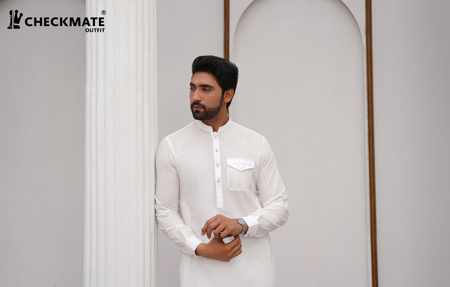 Kurta Trouser KT00044-WHT
