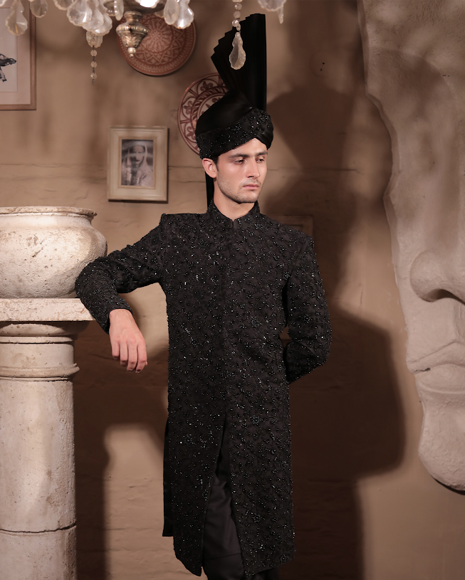 SHERWANI SH00103-BLK