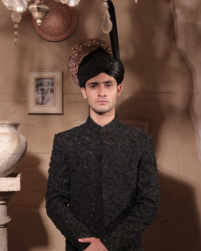 SHERWANI SH00103-BLK