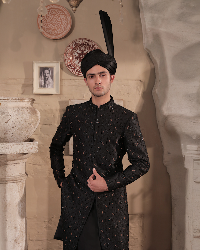 SHERWANI SH00101-BLK