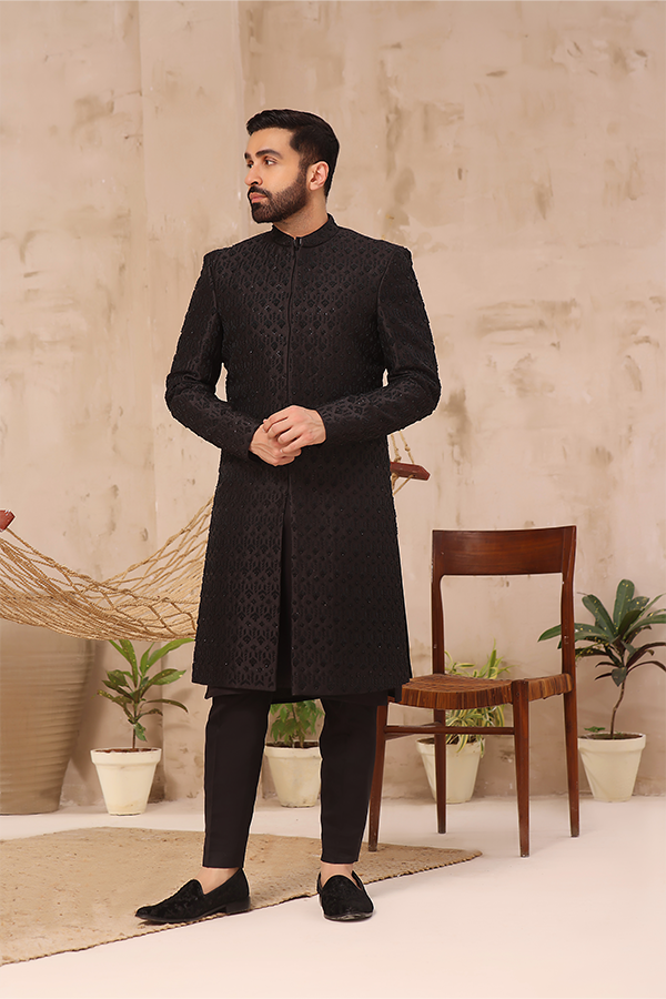 Sherwani SH00090-BLK