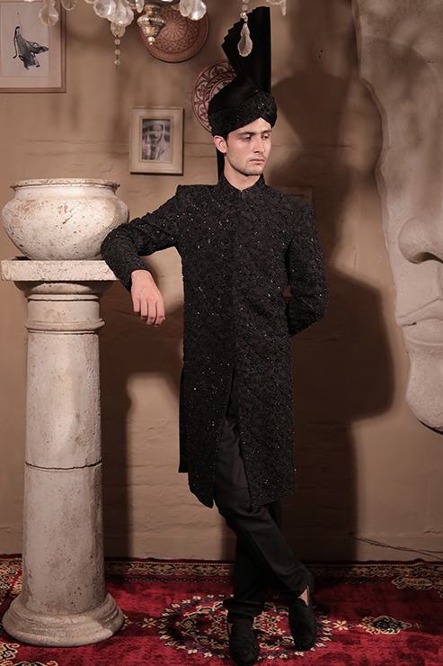 SHERWANI SH00103-BLK