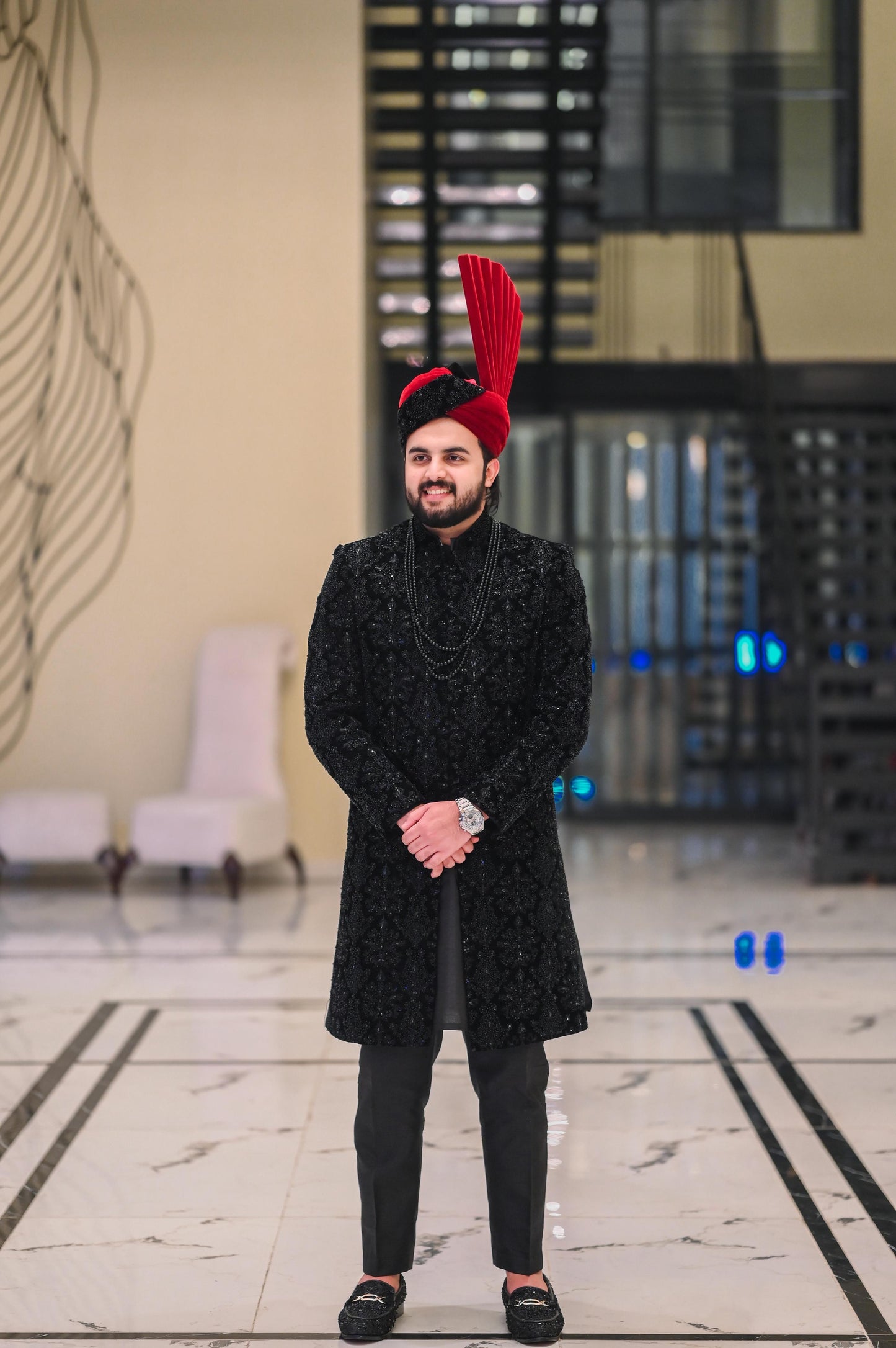 Sherwani SH00096-BLK