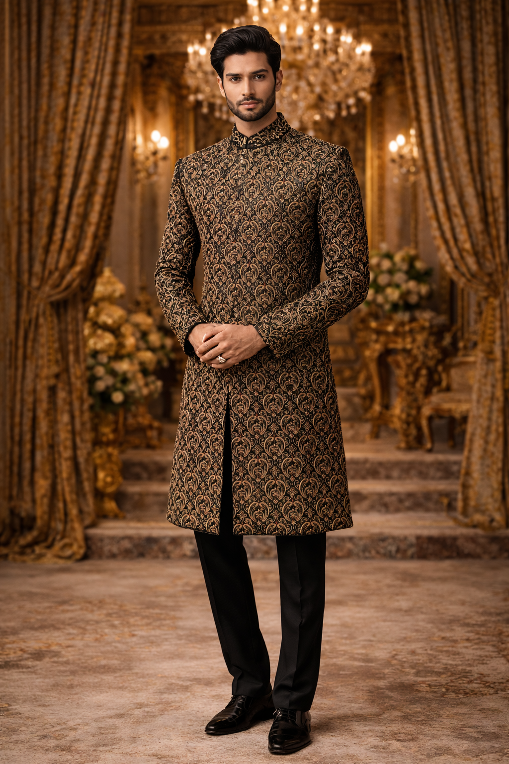 Sherwani SH00074-BLK