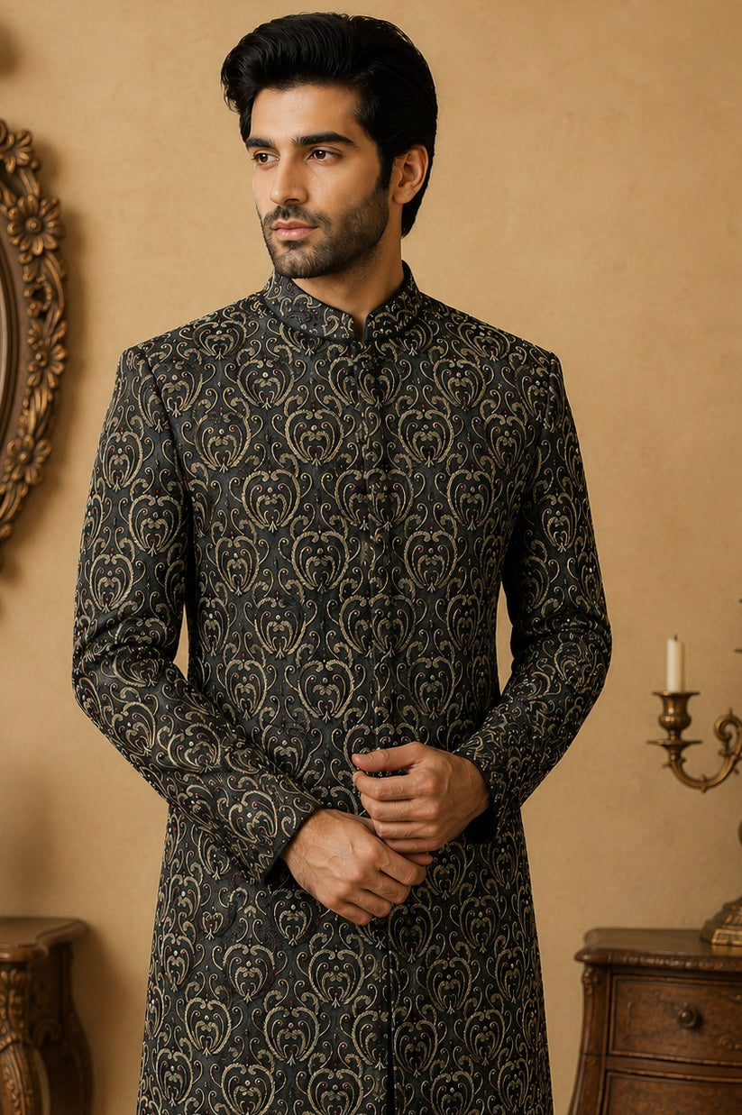 Sherwani SH00074-BLK