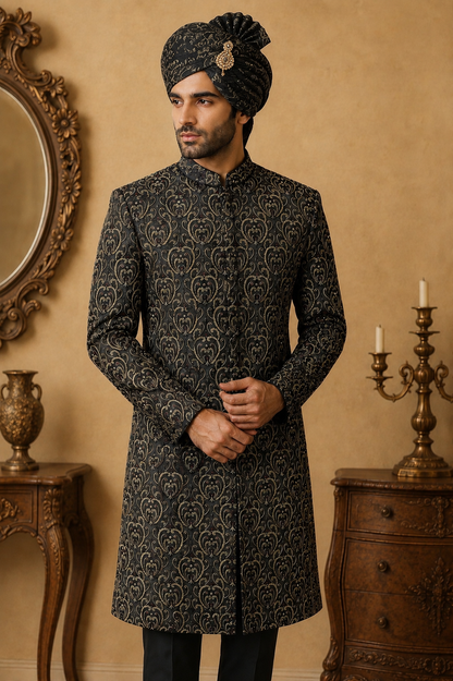 Sherwani SH00074-BLK