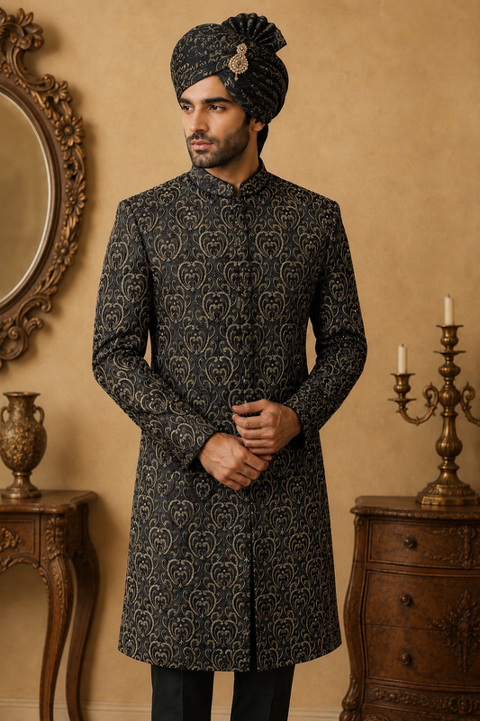 Sherwani SH00074-BLK