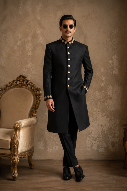 Sherwani SH00073-BLK