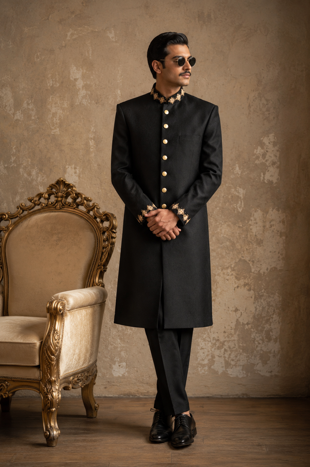 Sherwani SH00073-BLK