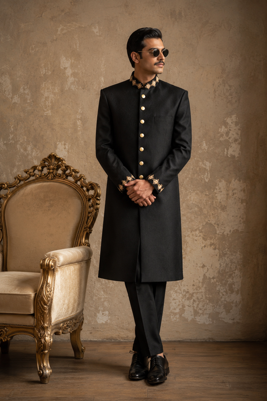 Sherwani SH00073-BLK