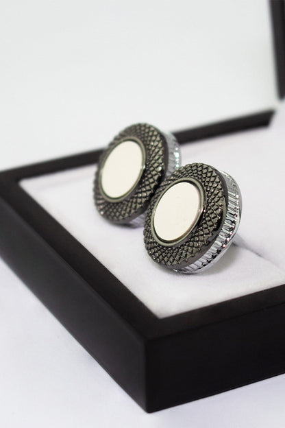 Cufflinks AC00027-Black Circle