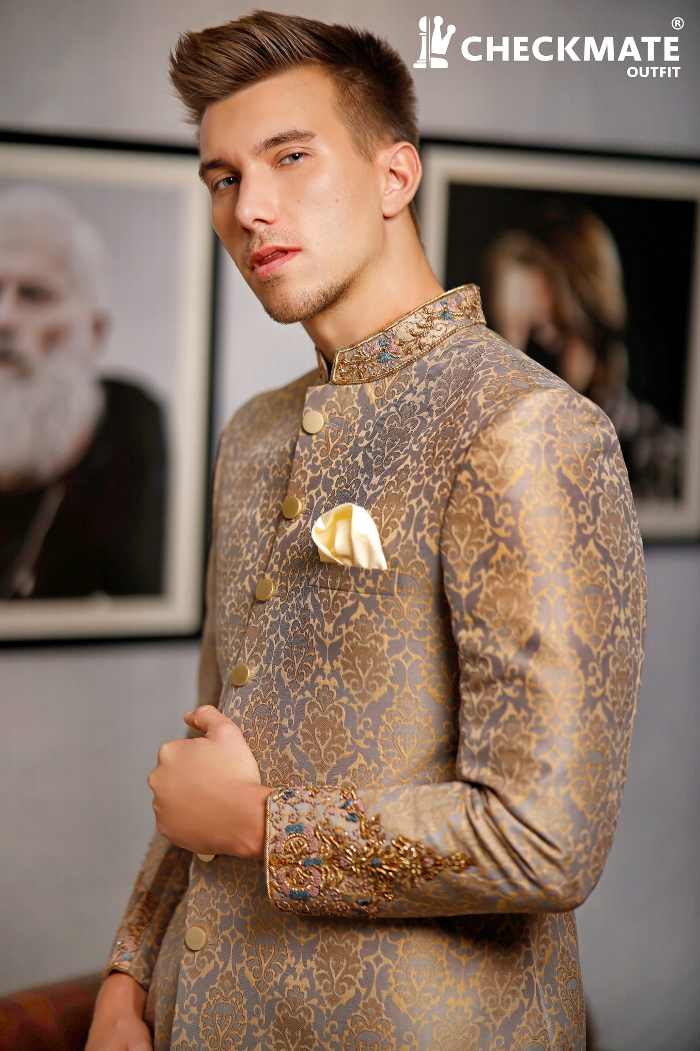 Royal Look Stylish Sherwani SH00077