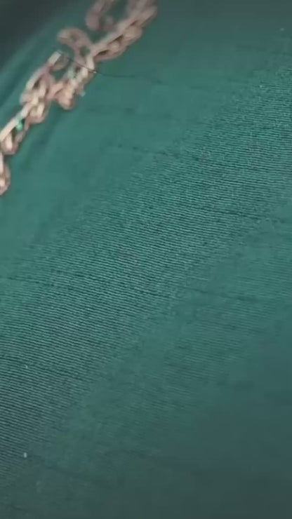 Emerald Green (Bottle Green) Open Waistcoat With Hand Embellishment Detailing (VC00089-BTL)